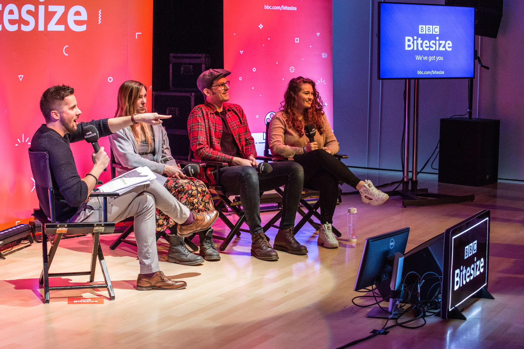 Dan answering questions with fellow panel members